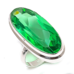 Natural Tsavorite Gemstone Handmade 925 Sterling Silver Jewelry Ring Size 4 a8i82