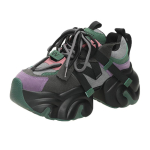 Moodsad kevad-s&uuml;gisesed paksud tossud naistele, paeltega platvormiga spordijalan&otilde;ud, uued naiste gooti paksude tallaga k&otilde;rged kontsad, naiste kiilukujulised tossud 36 roheline