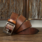 V&ouml;&ouml; Meeste k&auml;sitsi valmistatud raskesti pestud retrostiilis isikup&auml;ra trendikas paksendav esimene kiht veisenahast vintage ehtsast nahast v&ouml;&ouml; 125cm