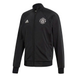 Adidas Manchester United triibuline dressipluus p&uuml;stkraega ja logoga Meeste pealiskate Must DX9082 S