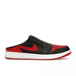 Air Jordan 1 Mule Golf Bred Unisex tossud Must Valge Varsity-Punane FJ1214-001 40