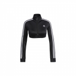 Adidas Originals Logotr&uuml;kiga lukuga p&uuml;stkraega l&uuml;hikeste varrukatega jakk Naiste jakid Must HL6478 XXS