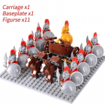 Keskaegsed lossir&uuml;&uuml;tlid Sparta s&otilde;dalased ristis&otilde;dija Rooma leegion jalav&auml;e s&otilde;ja hobuvanker Ehitusklotsid plokid figuuride m&auml;nguasi