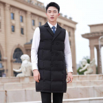 TLUOMAN Men's Mid-Length Padded Suit Collar Vest 2XL