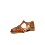 Moodsad uued suvekingad Ehtsad nahast sandaalid Vabaaja Prantsuse Retro &Uuml;mar nina L&auml;bil&otilde;ikega GLADIATOR Lambanahast sandaalid Paksude kontsadega kingad 39