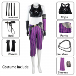 Jinx Cosplay Kost&uuml;&uuml;m M&auml;ngu Arcan Naistele Jinx Riided Halloweeni Peoks Comic Con Jinxx Cospay XS