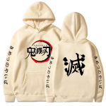 Demon Slayer Kapuutsiga Pusad Meeste Mood Kirjadega Graafiliselt Prinditud Higipusad Naiste Vabaaja Harajuku T&auml;navamood Kapuutsiga Pulloverid Sudaderas S