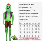 Halloween Brawl Stars Cosplay Kost&uuml;&uuml;m Tunked M&auml;ngutegelane Rollim&auml;ngu &Uuml;likond Spike Leon Crow Lapsed T&auml;iskasvanud 110 roheline