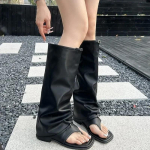 Moodsad naiste sandaal-saapad Varba klamber Ruudukujuline varvas Paljastatud varbad &Uuml;he jalaga kingad Naiste kleit Isikup&auml;rane Disaineri stiil Zapatillas De Mujer 35 must