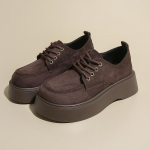 Moodne CRLAYDK Retro Naiste Platvormiga Slip-On Mokassiinid Vintage Vabaaja Suede Daamide T&ouml;&ouml; Mugavad K&otilde;ndimiseks K&otilde;rgust Suurendavad Kingad 35