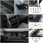 Skoda Kodiaq 2016 jaoks &ndash; auto salongi vormitud istme reguleerimisl&uuml;liti vahelduvvoolu ventilatsiooni v&auml;ljalaskeava k&otilde;lari raami katte &auml;&auml;ris must Style A