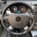 Chevrolet Aveo LOVA Buick Excelle Daewoo Gentra 2013 2015 Lacetti 2006 - 2012 auto roolile k&auml;sitsi &otilde;mmeldud nahk gray line