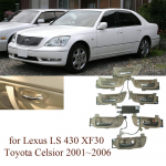 for Lexus LS&nbsp;430 LS430 XF30 Toyota Celsior 2001~2006 Chrome Inside Inner Door Handle Trim Car Interior Key Accessorie 2001-2006