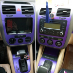 For VW Golf 5 GTI MK5 4 doors Interior Central Control Panel Door Handle Carbon Fiber Stickers Decals Car styling Accessorie Style A--LHD