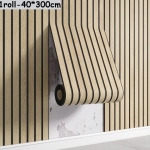 1 rull puidus&uuml;&uuml;ga seinapaneele, isekleepuv paksenenud vahtmaterjalist tapeet, vee- ja niiskuskindel, kodukaunistuse seinakleebised 3m x 40cm