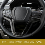 Car Steering wheel decorative sequins Steering Wheel Frame Cover Trim for Isuzu D-Max Dmax 2022 2023 carbon fibre