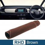 For Honda Fit Jazz MK4 GR GS -2024 Car Dashboard Cover trument Desk Sun Shade Mat Non-slip Pad Accessories Flannel-Brown RHD