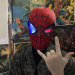 1:1 Miles Moralesi mask liigutatavate silmadega, elektrooniline ripsmetu&scaron;&scaron;, Gwen Spider-Mani kiiver, r&otilde;ngasjuhtimine, Cosplay mask, m&auml;nguasi kingituseks