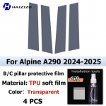 Alpine A290 2024-2025 B C-piilarile kaitsekile TPU kriimustusvastane s&otilde;rmej&auml;ljevastane vin&uuml;&uuml;lkleebis autoukse liistukatte jaoks Glossy surface puhas