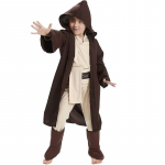Laste Cosplay Star Wars Kost&uuml;&uuml;m Jedi S&otilde;dalane Cosplay Kapuutsiga Keep R&otilde;ivakomplekt Halloweeni Peo Kost&uuml;&uuml;mid Lastele S pruun