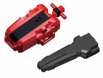 2-osaline komplekt BEYBLADE X stringiheitja (Punane v&auml;rv) (BX-23 on kaasas) (Lihtne pakend) + K&auml;epide BX-11