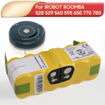 Laetav liitiumaku iRobot Roomba 528 529 560 595 650 770 780 601 620 980 535 510 52708 P&uuml;hkimisroboti aku 3000mAh