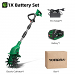 NEWBENY 1600W 150MM Elektriline P&ouml;&ouml;rlev Kultivaator Muruniiduk T&ouml;&ouml;riist Makita Aku Pesaga 1 Battery-EU
