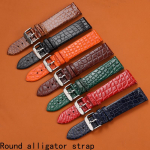 12 14 16 18 20 22 24mm Krokodillinahast Alligaatoririhm Longines Master Omega Meestele ja Naistele Liblikkinnitusega K&auml;ekellarihm 12mm&with gold buckle oranž