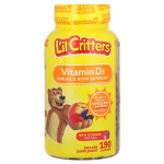 L'il Critters, D3-vitamiin, vaarikas, virsik ja p&otilde;ldmari, 190 kummikommi