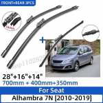 3 tk Seat Alhambra 7N 2010-2019 jaoks 28 +16 +14 Eesmised ja tagumised kojameheterad Tuuleklaas Tuuleklaas Akna L&otilde;ikuri Tarvikud 2019 must