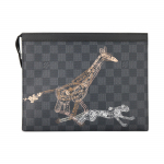 Louis Vuitton Pochette Voyage Mm Tiigrimustriga Ruuduline Passitempli stiilis Monogrammriie Nahk&auml;&auml;ristega Tualett-kott Sidur Keskmine N64605 Box(Basic Set+Box)