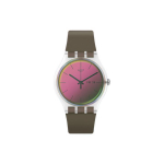 Swatch Unisex 47,4 mm roosa k&auml;ekell SUOK714 SUOK714 Mist Gray Aurora
