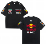 2026 Suvine F1 v&otilde;idus&otilde;idukost&uuml;&uuml;m Red Bull Vestapan Team &Uuml;htlane L&uuml;hikeste Varrukatega T-s&auml;rk &Uuml;mmarguse Kaelusega T-s&auml;rk S must