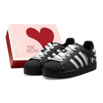 Adidas Originals Superstar 2 Skateboard Shoes Unisex Low top White/Black JH9977(Team1655-S-BOX) 40
