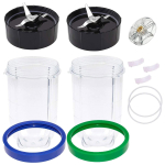 12 TK Ristterasaga 16 OZ Asendustopsi Komplekt Blenderi Asendusosa 250W MB1001 Seeria Mahlapressi jaoks Lihtne Vahetada 1 black