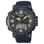 Casio 100M veekindel p&auml;ikesetoitega liikumine L&otilde;uendirihmaga k&auml;ekell Meeste kellad Roheline PRG-601YB-3 Green Dial