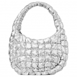 COS Moodne Minimalistlik Mitmek&uuml;lgne T&otilde;mblukuga Pol&uuml;ester Pilvekotiga &Otilde;lakott T&otilde;mblukuga V&auml;ikesed Naiste Kotid H&otilde;bedane 0973537044 Silver,Mini