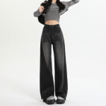 Must hall Ameerika retro teksad Laia s&auml;&auml;rega kottis p&uuml;ksid Streetwear p&uuml;ksid Y2k mood Spice Girls teksap&uuml;ksid sirged teksad S must hall v&auml;rv