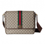 Gucci Ophidia GG Supreme &otilde;lakott, beež-pruun l&otilde;uend Web triibuga, meeste crossbody igap&auml;evaseks t&ouml;&ouml;ks ja reisimiseks 792119-FACJQ-9741 Basic Set (Bag+Dust Bag)
