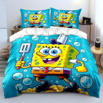 3TK Multifilm K&auml;sna-Kalle Tr&uuml;kitud Voodipesukomplekt Lastele Poistele T&uuml;drukutele Uus 3D Tr&uuml;kitud Voodikate Tekikott Padjap&uuml;&uuml;r Magamistoa Dekoor 140X200cm
