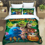 (Shrek) Voodipesukomplekt &mdash; 3D-prinditud multifilmitegelastega tekikott &mdash; Pehme ja mugav &mdash; Ideaalne kingitus poistele 135x200cm