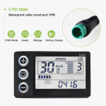 S866[UART2] Elektrijalgratta arvuti Traadita spidomeeter Jalgratta digitaalne mitmev&auml;rviline E-bike tarvikud Stopper Rattas&otilde;idu odomeeter 5PIN