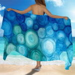 Sinise &uuml;mmarguse mustriga sarong, suur, v&auml;ga imav, kiiresti kuivav, reisimiseks, telkimiseks, suveks W90*H160(CM) blue