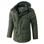 Meeste soe jope talveparka kapuutsiga tuulepluus Puuvillane polsterdatud paks mantel Meeste Slim Fit vabaaja fliisjakid Meeste klassikalised parkad XS