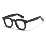 Jaapani atsetaatraam Meeste Br&auml;ndi Disain Vintage Retro Lugemisprillid Naiste Retseptiga Prillid Meeste P&auml;ikeseprillid UV400 Prillid 0(NO BLUE LIGHT) black