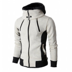 Lukuga meeste kapuutsiga dressipluusid kevad-s&uuml;gis fliisist kapuutsiga dressipluusid meestele spordir&otilde;ivad sallkrae slim fit top mees uus mood kapuutsiga mees M