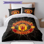 Man Utd voodipesu Tekikomplekt Tekikate Padjap&uuml;&uuml;r Kodu kaunistus S&uuml;nnip&auml;evakingitus (1 * tekikott + 2 * padjap&uuml;&uuml;ri, ilma s&uuml;damikuta) 135x200cm