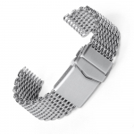 Luksuslik roostevabast terasest kellarihm 4.0 Paks Shark Mesh rihm 18mm 20mm 22mm Seiko jaoks Tugev reguleeritav pandlaga kellarihm 20mm&XS h&otilde;be