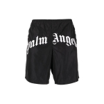 Palm Angels K&otilde;verdatud logo ujumisp&uuml;ksid 'Must Valge' Meeste PMFA005S21FAB0011001 L