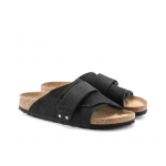 Birkenstock Kyoto Unisex Suede Mitmek&uuml;lgsed Mugavad Stiilsed Klapp-sandaalid Must Kitsas L&otilde;ige 1022566 38